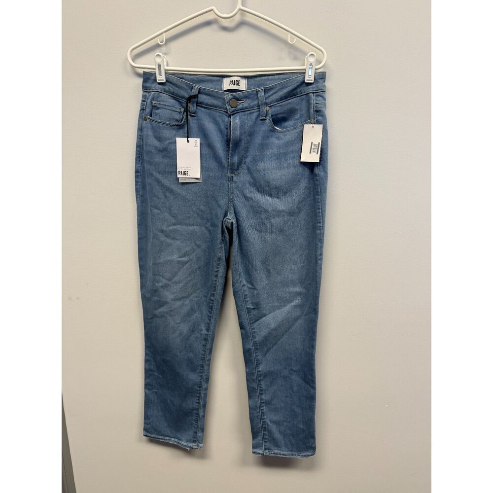 PAIGE Hoxton Slim Crop Jeans Womens 28 Light Wash Jovie High Rise NWT Denim